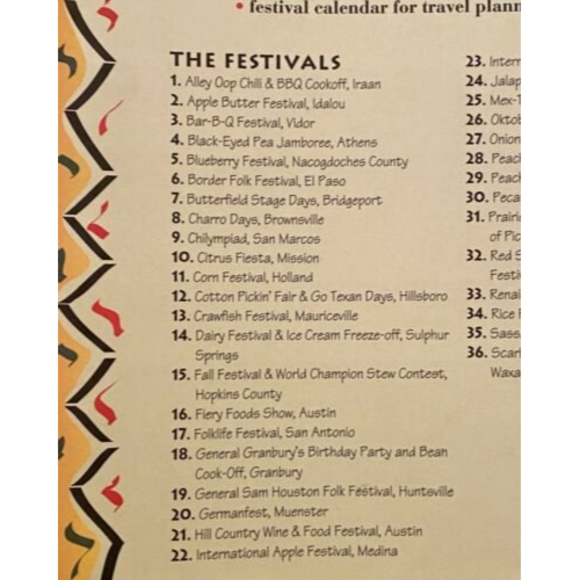 Cook Book ofTexas Food Festivals of‎ Texas : A Traveler's Guide - Picture 7 of 11